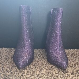 Betsey Johnson Cady Purple Ankle Booties